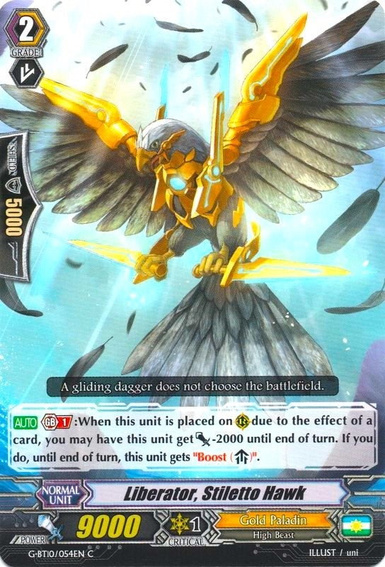 Image for Liberator, Stiletto Hawk (G-BT10: Raging Clash of the Blade Fangs) (G-BT10/054EN) - Cardfight Vanguard