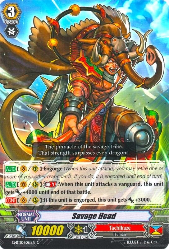 Image for Savage Head (G-BT10: Raging Clash of the Blade Fangs) (G-BT10/061EN) - Cardfight Vanguard
