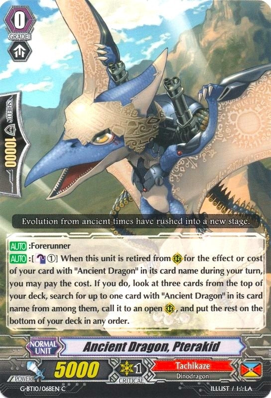 Image for Ancient Dragon, Pterakid (G-BT10: Raging Clash of the Blade Fangs) (G-BT10/068EN) - Cardfight Vanguard
