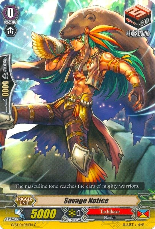 Image for Savage Notice (G-BT10: Raging Clash of the Blade Fangs) (G-BT10/071EN) - Cardfight Vanguard