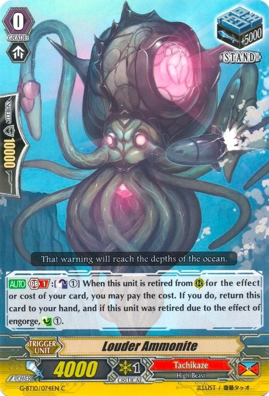 Image for Louder Ammonite (G-BT10: Raging Clash of the Blade Fangs) (G-BT10/074EN) - Cardfight Vanguard