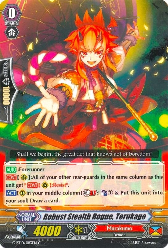 Image for Robust Stealth Rogue, Terukage (G-BT10: Raging Clash of the Blade Fangs) (G-BT10/083EN) - Cardfight Vanguard