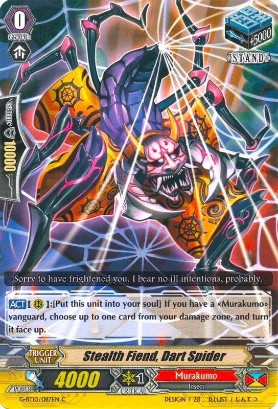 Image for Stealth Fiend, Dart Spider (G-BT10: Raging Clash of the Blade Fangs) (G-BT10/087EN) - Cardfight Vanguard