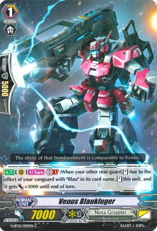 Image for Venus Blaukluger (G-BT10: Raging Clash of the Blade Fangs) (G-BT10/092EN) - Cardfight Vanguard