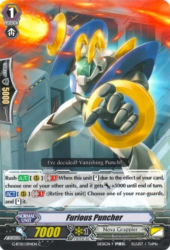 Image for Furious Puncher (G-BT10: Raging Clash of the Blade Fangs) (G-BT10/094EN) - Cardfight Vanguard