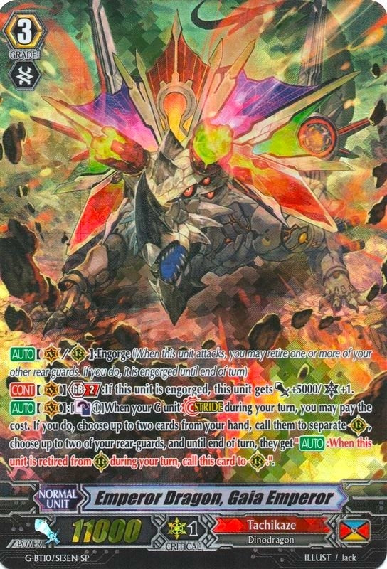 Image for Emperor Dragon, Gaia Emperor (SP) (G-BT10: Raging Clash of the Blade Fangs) (G-BT10/S13EN) - Cardfight Vanguard