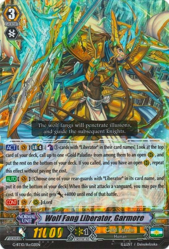 Image for Wolf Fang Liberator, Garmore (G-BT10: Raging Clash of the Blade Fangs) (G-BT10/Re:02EN) - Cardfight Vanguard