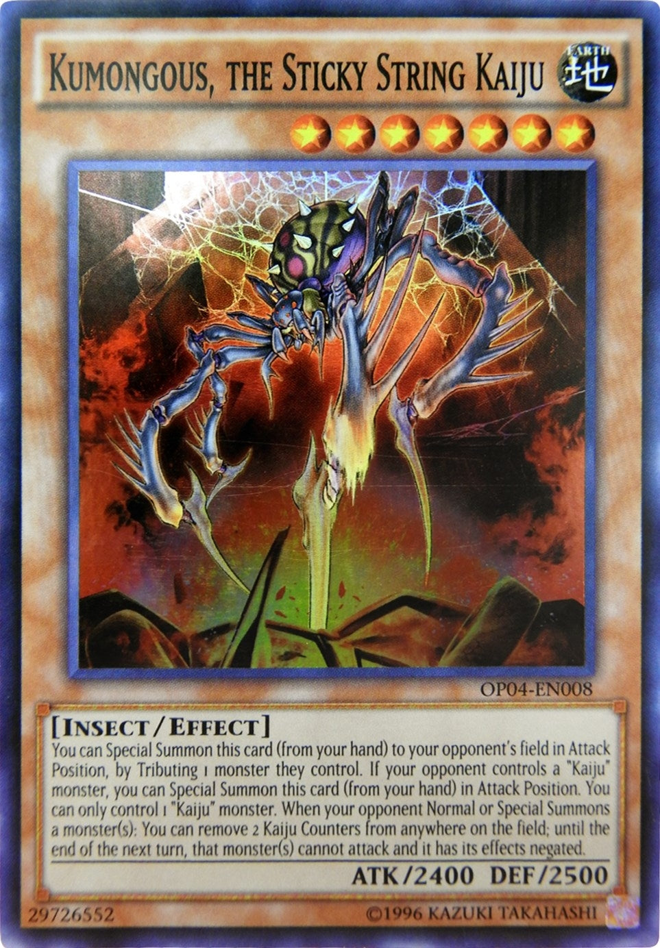 Image for Kumongous, the Sticky String Kaiju (OTS Tournament Pack 4) (OP04-EN008) - YuGiOh