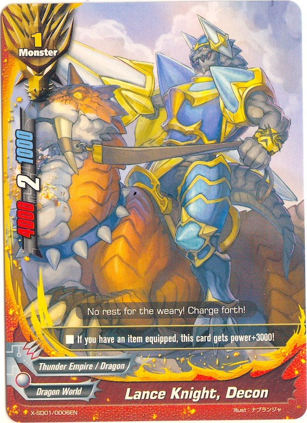 Image for Lance Knight, Decon (X-SD01: Demon Lord Dragon of Tempest) (X-SD01/0006EN) - Future Card BuddyFight