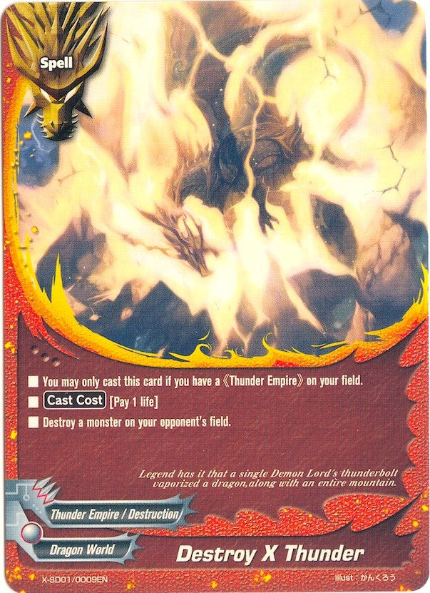 Image for Destroy X Thunder (X-SD01: Demon Lord Dragon of Tempest) (X-SD01/0009EN) - Future Card BuddyFight