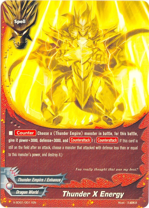 Image for Thunder X Energy (X-SD01: Demon Lord Dragon of Tempest) (X-SD01/0011EN) - Future Card BuddyFight