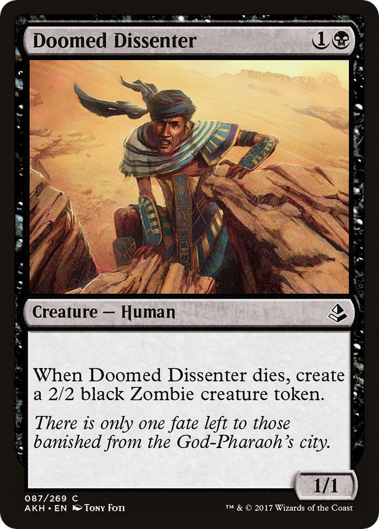 Image for Doomed Dissenter (Amonkhet) (87) - Magic: The Gathering
