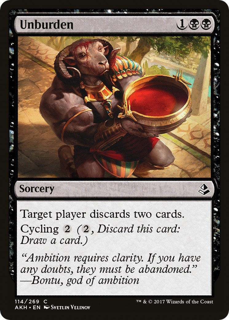 Image for Unburden (Amonkhet) (114) - Magic: The Gathering