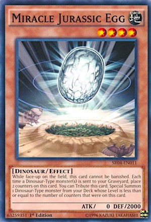 Image for Miracle Jurassic Egg (Structure Deck: Dinosmasher's Fury) (SR04-EN011) - YuGiOh