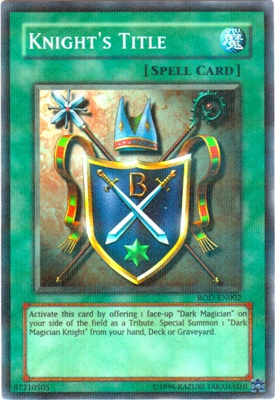 Image for Knight's Title (Reshef of Destruction) (Super Rare) (Yu-Gi-Oh! Video Game Promotional Cards) (ROD-EN002) - YuGiOh