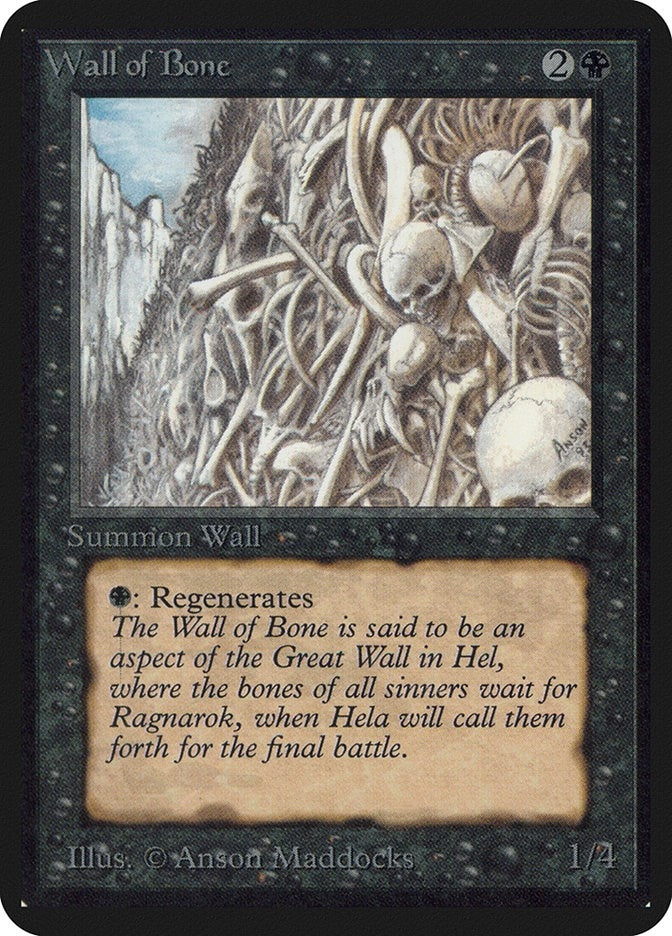 Image for Wall of Bone (Alpha Edition) - Magic: The Gathering