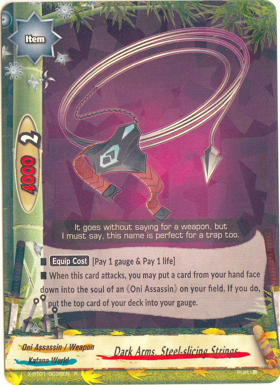 Image for Dark Arms, Steel-slicing Strings (The Dark Lord's Rebirth!) (X-BT01/0038EN) - Future Card BuddyFight