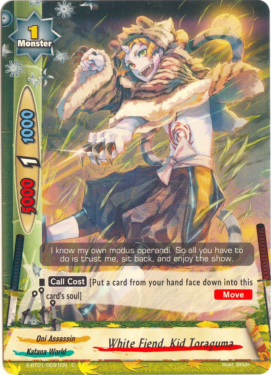 Image for White Fiend, Kid Toraguma (The Dark Lord's Rebirth!) (X-BT01/0091EN) - Future Card BuddyFight