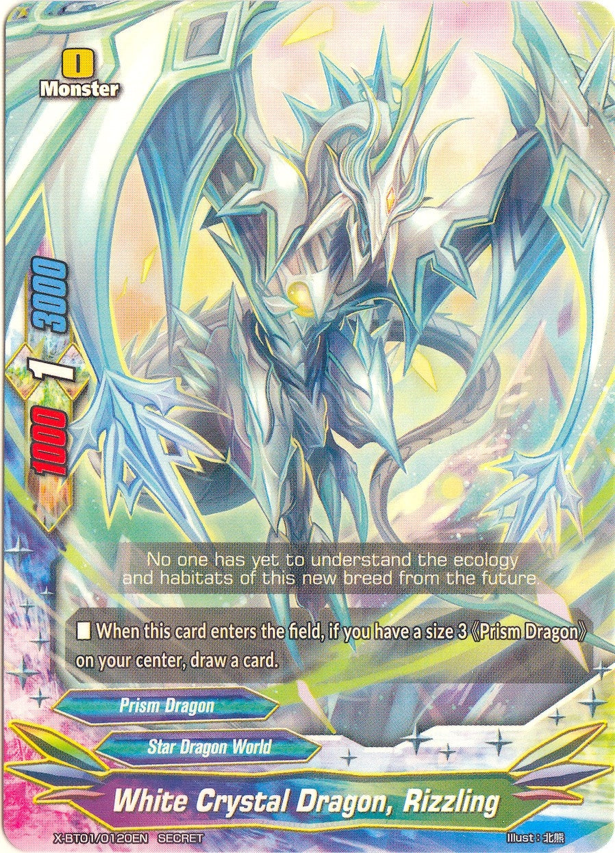 Image for White Crystal Dragon, Rizzling (The Dark Lord's Rebirth!) (X-BT01/0120EN) - Future Card BuddyFight