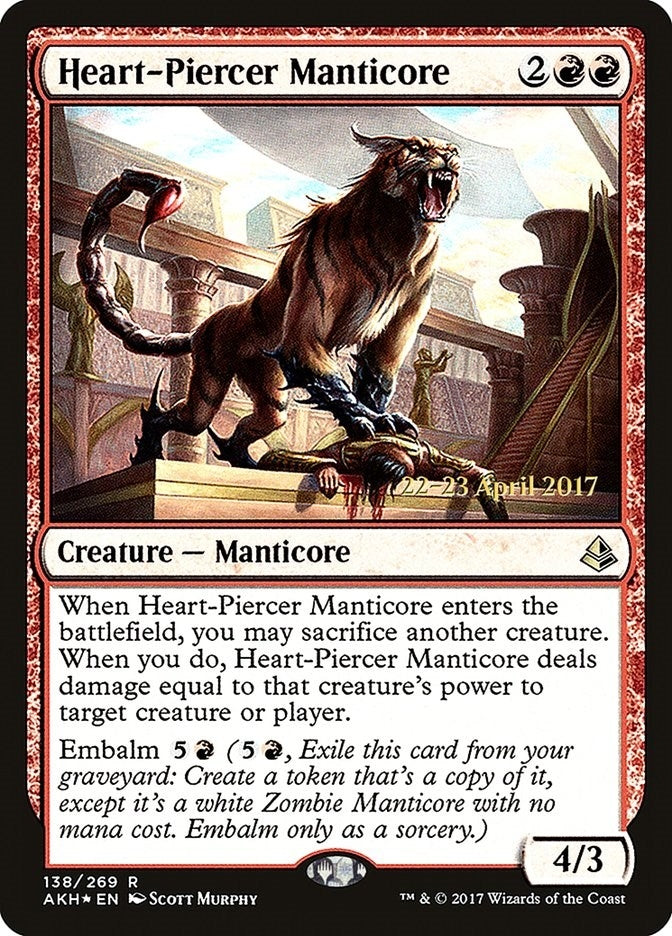 Image for Heart-Piercer Manticore (Prerelease Cards) (138) - Magic: The Gathering