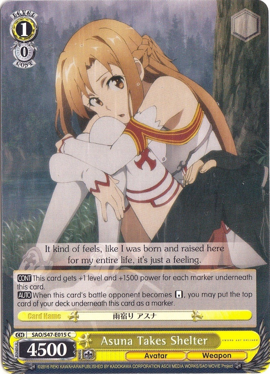 Image for Asuna Takes Shelter (Sword Art Online Re: Edit) (SAO/S47-E015 C) - Weiss Schwarz