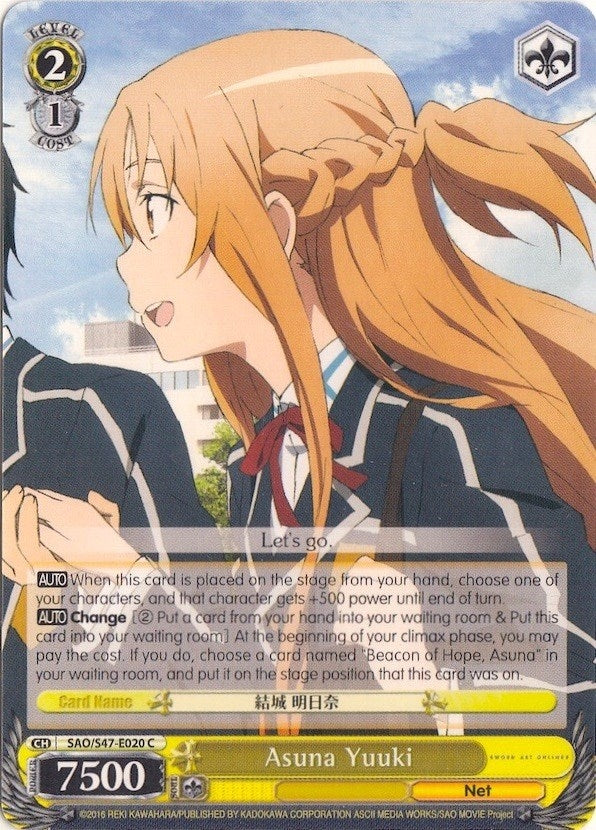 Image for Asuna Yuuki (Sword Art Online Re: Edit) (SAO/S47-E020 C) - Weiss Schwarz