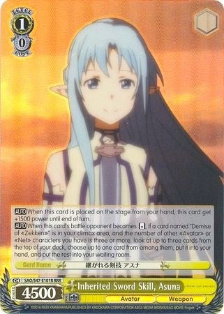 Image for Inherited Sword Skill, Asuna (RRR) (Sword Art Online Re: Edit) (SAO/S47-E101R RRR) - Weiss Schwarz