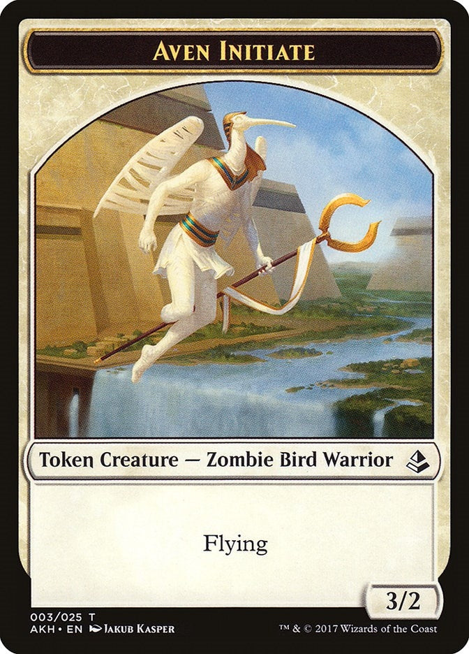 Image for Aven Initiate Token (Amonkhet) (3) - Magic: The Gathering