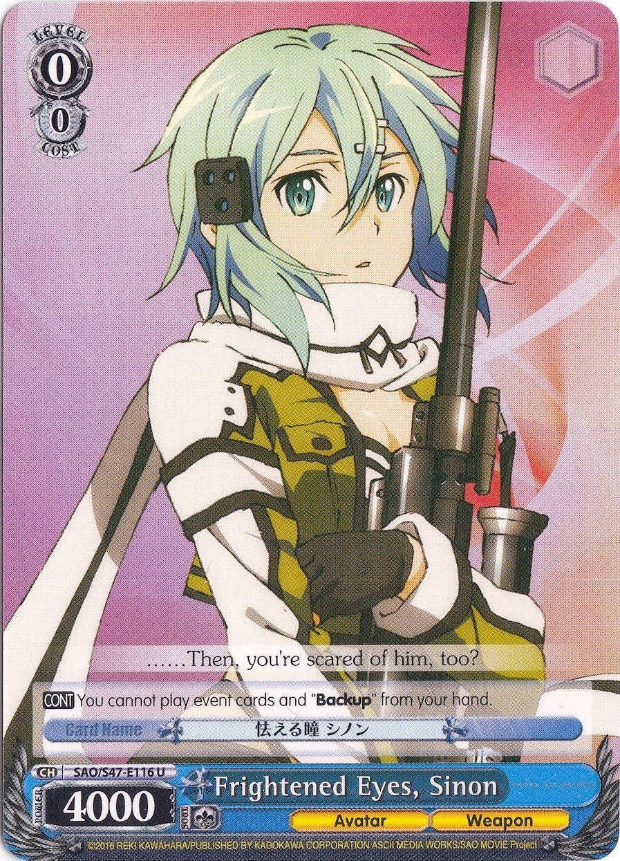 Image for Frightened Eyes, Sinon (Sword Art Online Re: Edit) (SAO/S47-E116 U) - Weiss Schwarz