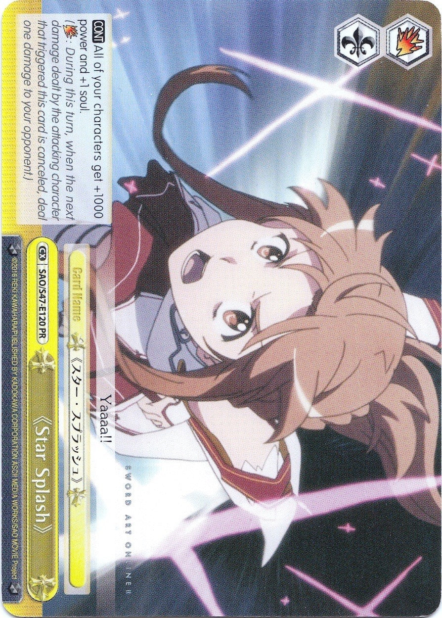 Image for Star Splash - SAO/S47-E120 PR (Sword Art Online Re: Edit) (SAO/S47-E120 PR) - Weiss Schwarz