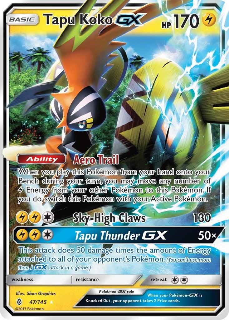 Image for Tapu Koko GX (SM - Guardians Rising) (47/145) - Pokemon