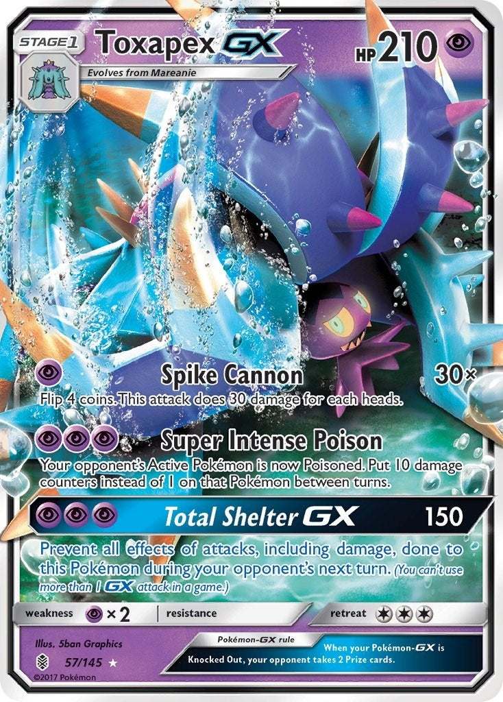 Image for Toxapex GX (SM - Guardians Rising) (57/145) - Pokemon