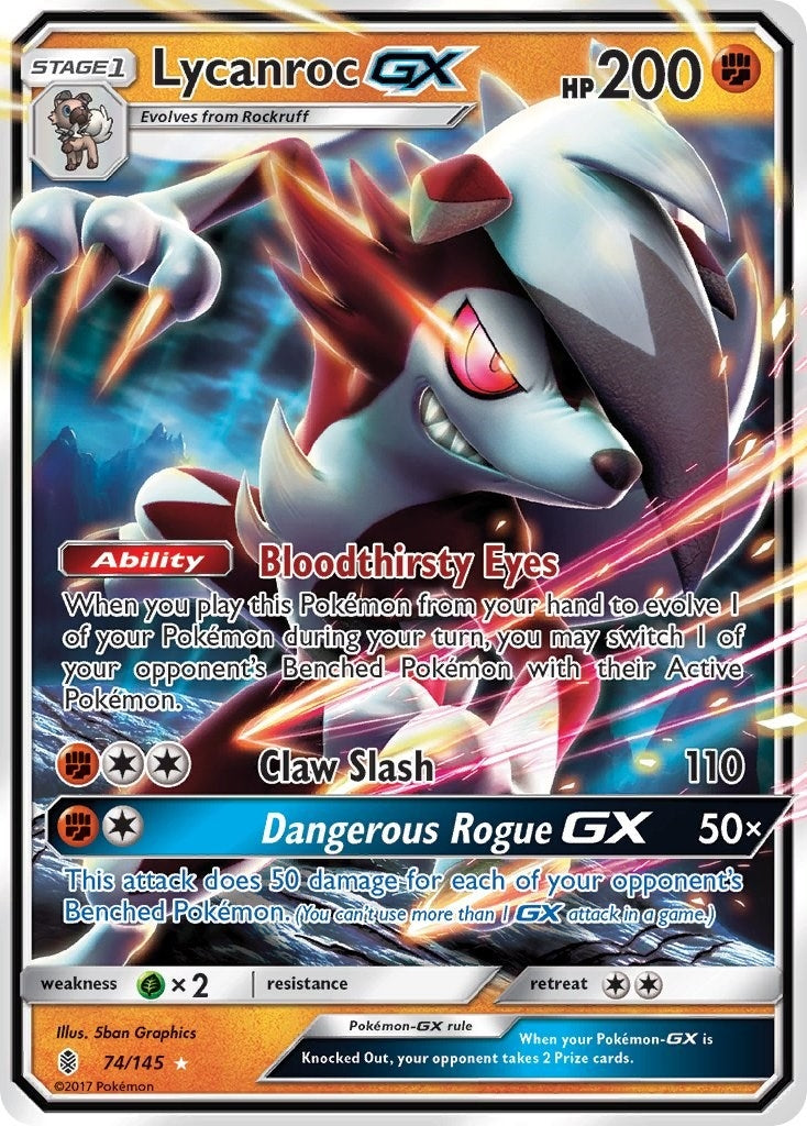 Image for Lycanroc GX (SM - Guardians Rising) (74/145) - Pokemon
