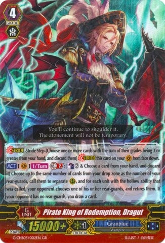 Image for Pirate King of Redemption, Dragut (G-CHB03: Rummy Labyrinth Under the Moonlight) (G-CHB03/002EN) - Cardfight Vanguard