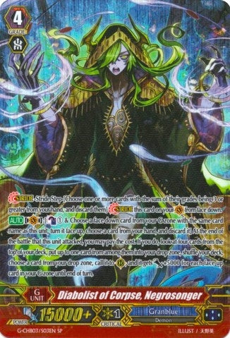 Image for Diabolist of Corpse, Negrosonger (SP) (G-CHB03: Rummy Labyrinth Under the Moonlight) (G-CHB03/S03EN) - Cardfight Vanguard