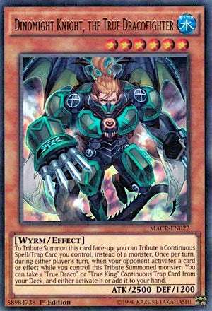 Image for Dinomight Knight, the True Dracofighter (Maximum Crisis) (MACR-EN022) - YuGiOh