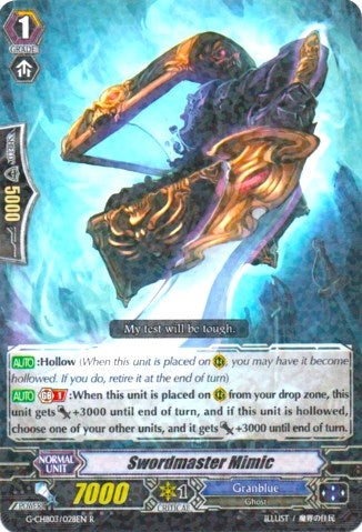 Image for Swordmaster Mimic (G-CHB03: Rummy Labyrinth Under the Moonlight) (G-CHB03/028EN) - Cardfight Vanguard