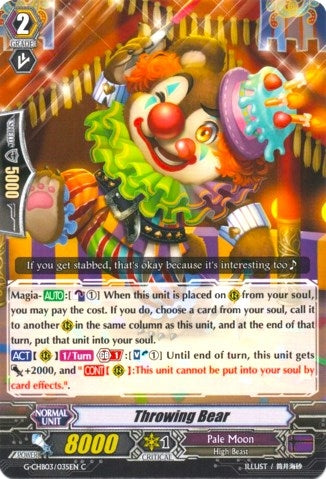 Image for Throwing Bear (G-CHB03: Rummy Labyrinth Under the Moonlight) (G-CHB03/035EN) - Cardfight Vanguard