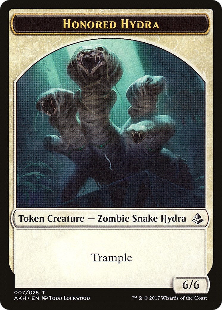 Image for Honored Hydra // Warrior Double-Sided Token (Amonkhet) (7 // 17) - Magic: The Gathering