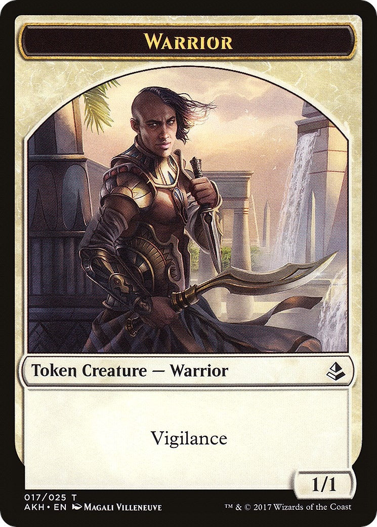 Image for Warrior // Labyrinth Guardian Double-Sided Token (Amonkhet) (17 // 8) - Magic: The Gathering