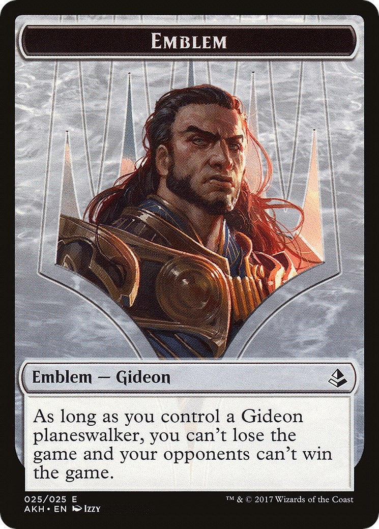 Image for Emblem - Gideon of the Trials // Zombie Double-Sided Token (Amonkhet) (25 // 20) - Magic: The Gathering