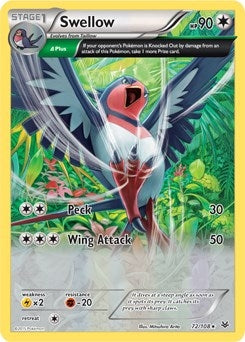 Image for Swellow - 72/108 (XY Roaring Skies) (Deck Exclusives) (072/108) - Pokemon