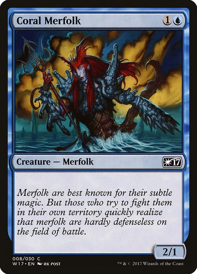 Image for Coral Merfolk (Welcome Deck 2017) (8) - Magic: The Gathering