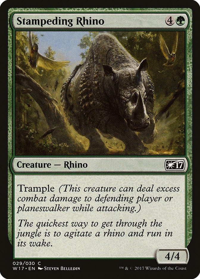 Image for Stampeding Rhino (Welcome Deck 2017) (29) - Magic: The Gathering