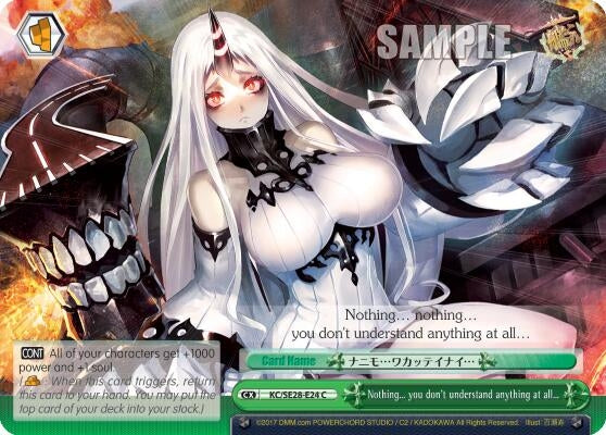 Image for Nothing… you don't understand anything at all… (Parallel Foil) (KanColle: Fleet in the Deep Sea, Sighted!) (KC/SE28-E24 CC) - Weiss Schwarz