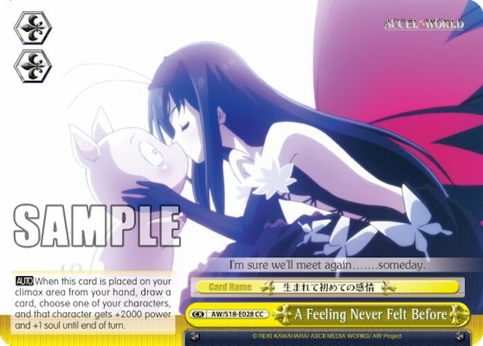 Image for A Feeling Never Felt Before (Accel World) (AW/S18-E028 CC) - Weiss Schwarz