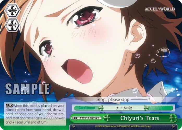 Image for Chiyuri's Tears (Accel World) (AW/S18-E053 CR) - Weiss Schwarz