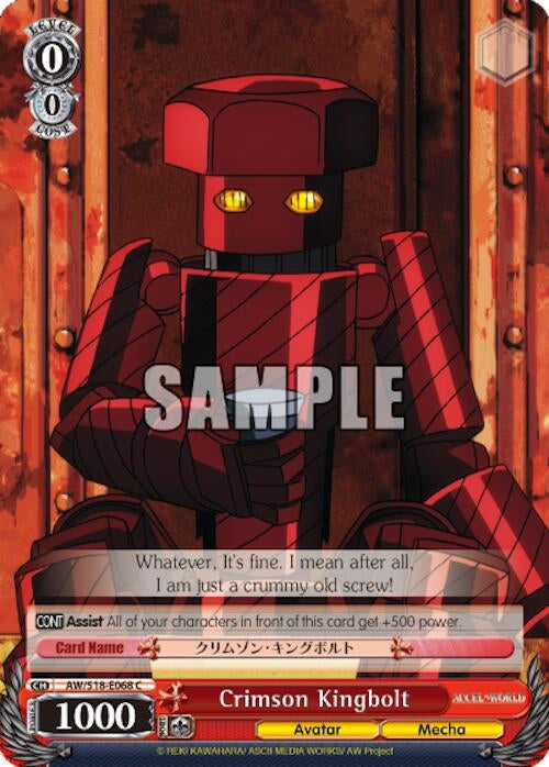 Image for Crimson Kingbolt (Accel World) (AW/S18-E068 C) - Weiss Schwarz