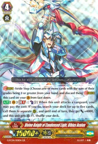 Image for Divine Knight of Condensed Light, Olbius Avalon (G-FC04: Fighters Collection 2017) (G-FC04/001EN) - Cardfight Vanguard