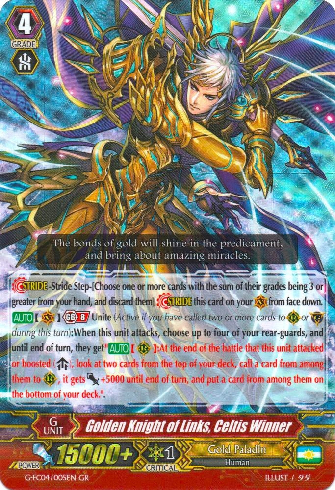 Image for Golden Knight of Links, Celtis Winner (G-FC04: Fighters Collection 2017) (G-FC04/005EN) - Cardfight Vanguard